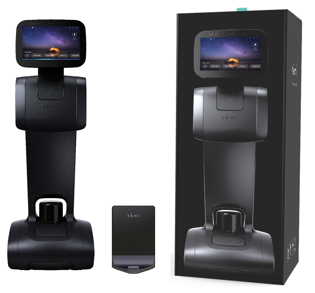 temi機器人的產品包裝與內容物